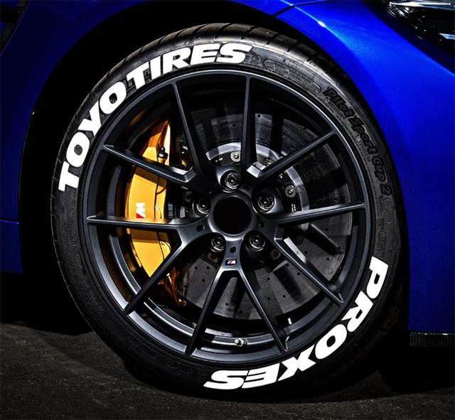 Permanent Tire Lettering Toyo Tires Proxes Tire Letter 8pcs Decals 1.25" 4 Wheel