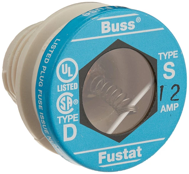 12A Time Delay Branch Circuit Fuse 4PK 125VAC Type S