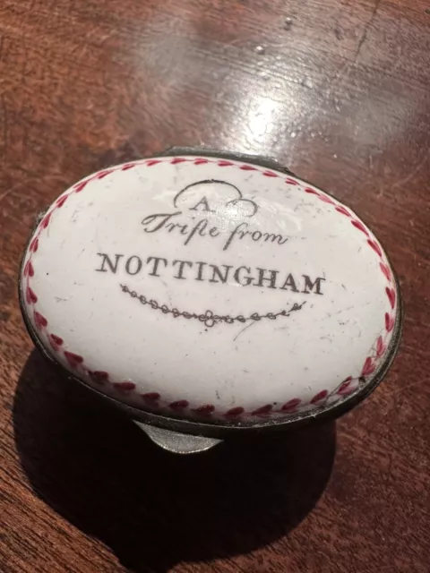 Bilston Enamel Pink Patch Box Trifle From Nottingham Georgian Antique