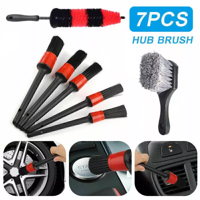 7pc Auto Pinsel Detailing Brush Felgenbürste Reinigungspinsel Felgenpinsel  T0M1