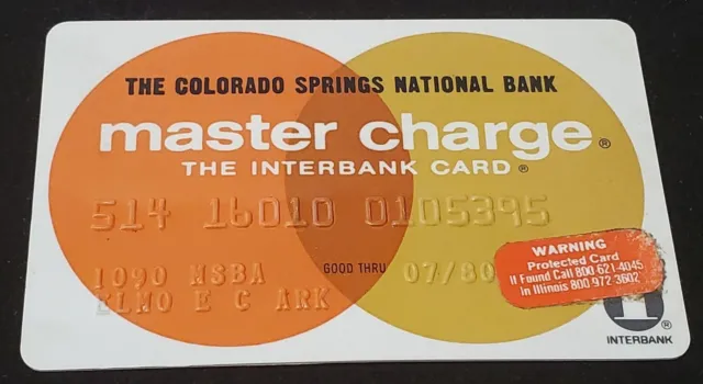 Colorado Springs Master Charge, The Interbank credit card exp 1980~our cb863