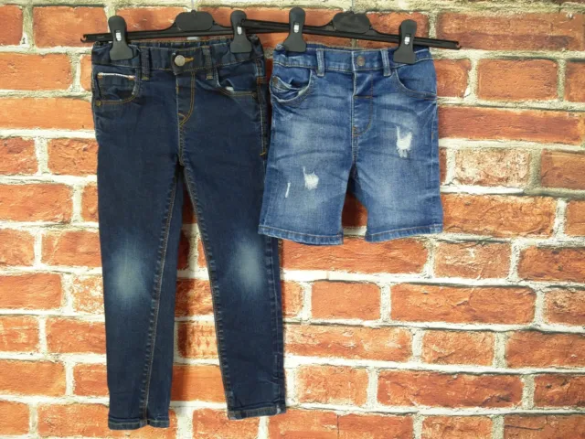 Pacchetto Ragazzi Età 4-5 Anni Prossimo Autografo Pantaloncini Denim M&S Set Jeans 110Cm