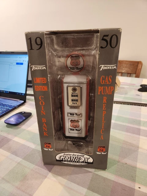 Gearbox Tokheim 1950 Phillips 66 Gas Pump Replica Coin Bank