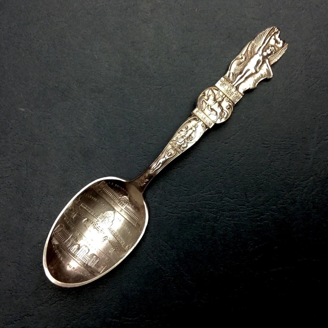 1904 St. Louis Worlds Fair Exposition  Sterling Plate Souvenir Spoon cd