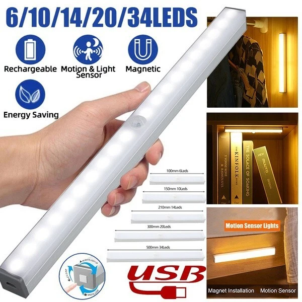 Kenable 6 LED PIR Motion Sensor Licht – Magnetisch/klebbar, Für Schrank Oder Wand