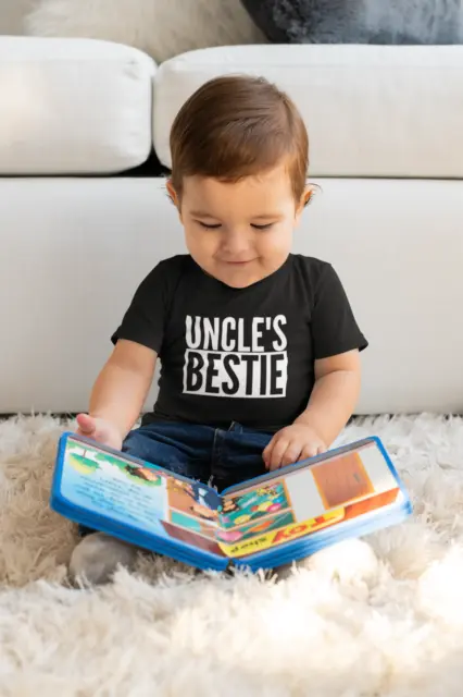 Uncle's Bestie Baby Toddler Unisex T-Shirt Gift For Niece Nephew