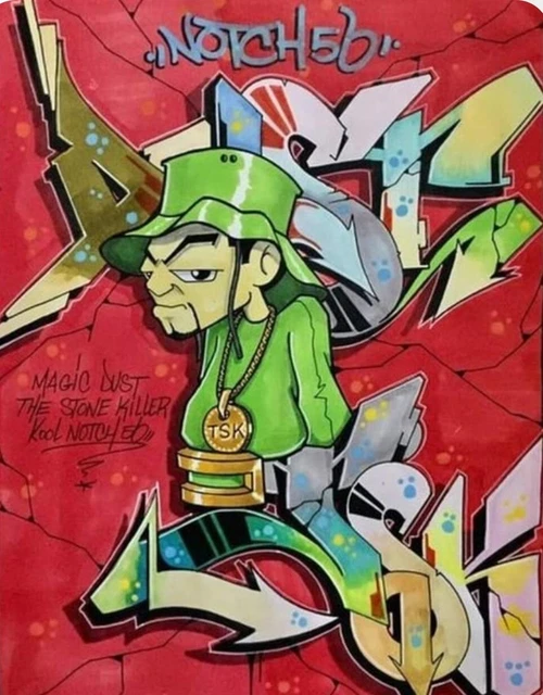 GHOST Canevas Cardboard 23X 31cm Street Art QUIK/SEEN/COPE2 /RISK/RD357/SONIC/CES
