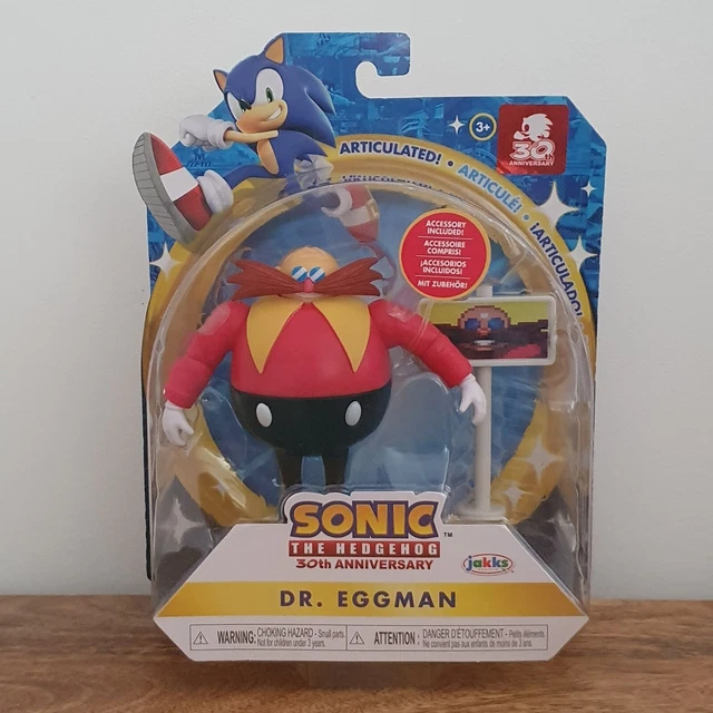 JAKKS SONIC THE Hedgehog Dr Eggman Articulating Action Figure 30Th ...