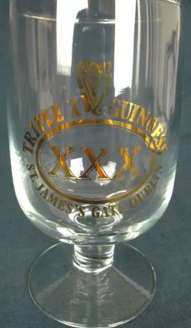Guinness Triple X St James Gate Dublin Stemmed Glass Goblet 12oz