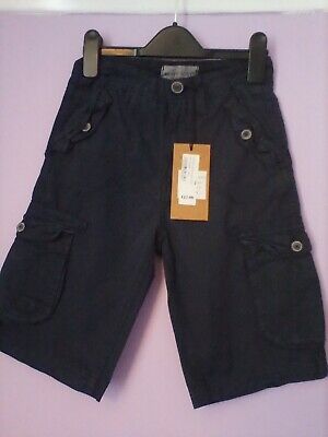 Brand New Brave soul Junior Boys Navy Cargo Shorts,Age 7-8 years