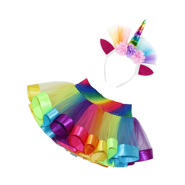 Unicorn Clothes Girls Fancy Dress Little Hair Hoop Tutu Skirt Headband