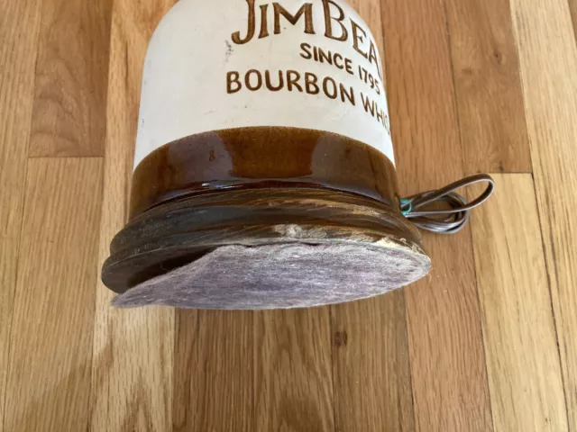 VINTAGE JIM BEAM Table Lamp Light Bourbon Whiskey Ceramic Moonshine Jug ...