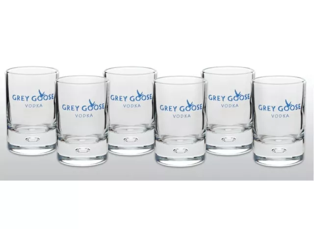 6 X Grey Goose Vodka Shot Glasses