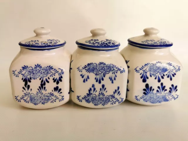 3 Vasetti ceramica portaspezie - VINTAGE