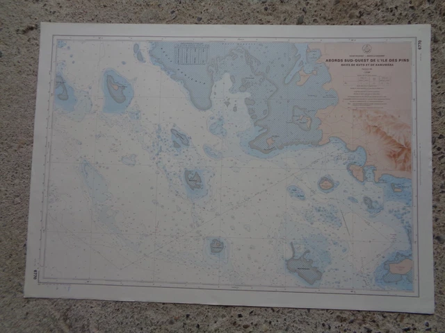 CARTE  MARINE / Abords sud-ouest de l'île des Pins Nouvelle-Calédonie  1981