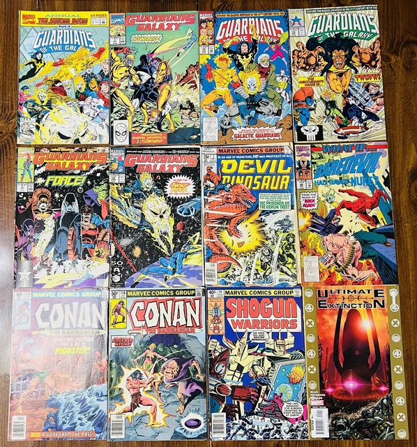 Lot of 12 Marvel Comic Books, VTG, Guardians Of The Galaxy, Various, Free Ship!