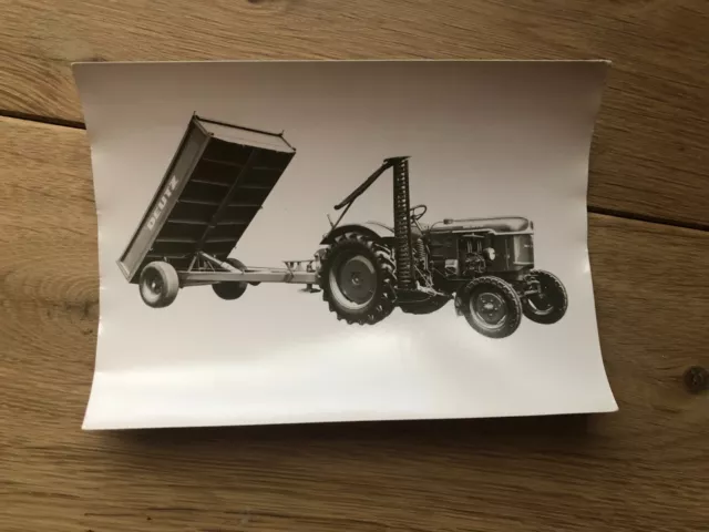 Deutz F2L 612 tractor + Anhänger Werksfoto / factory picture + 1950er Jahre