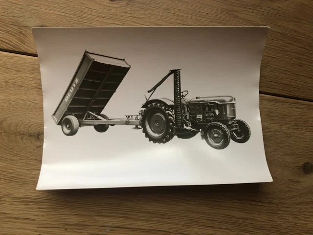 Deutz F2L 612 tractor + Anhänger Werksfoto / factory picture + 1950er Jahre Deutz F2L 612 tractor + Anhänger Werksfoto / factory picture + 1950er Jahre
