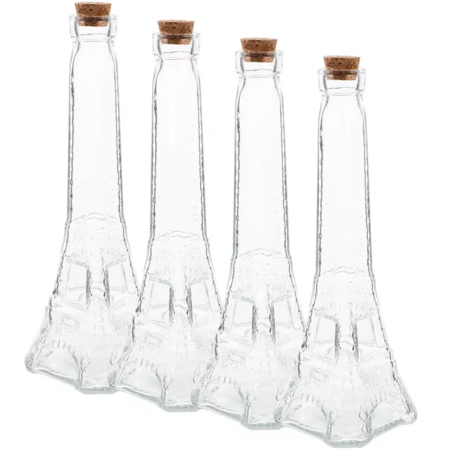 4 PIEZAS deseos deseos para botellas con pequeñas botellas de vidrio con botellas de corcho