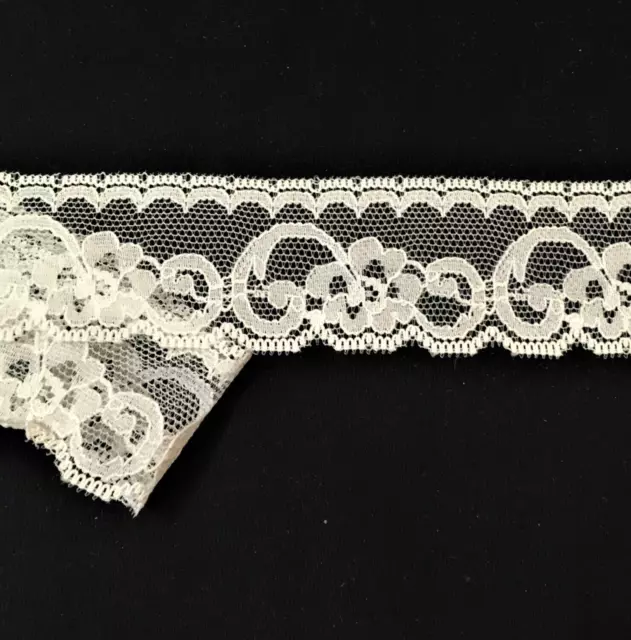 Double Pointed Scalloped Lace Trim Galloon Lace Trim 1-3/4 Black 10 yds N81
