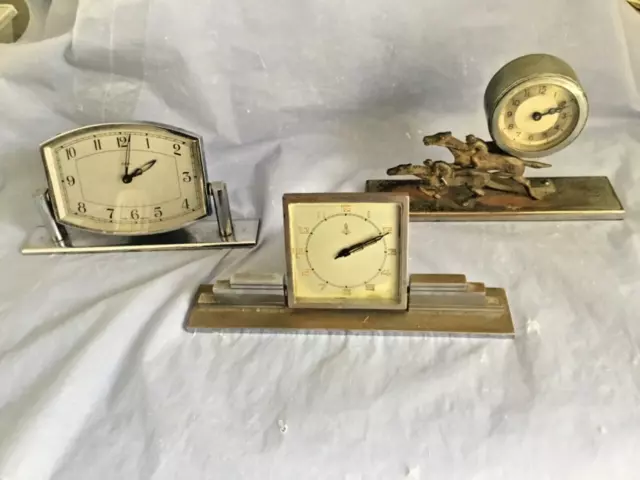 Vintage Gustav Becker ,Enfield And A Unbranded Dressing Table Boudoir Clocks