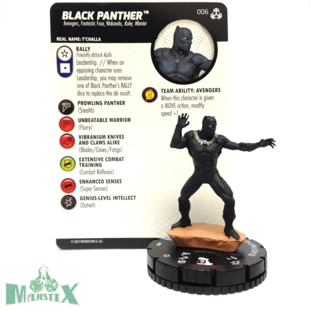 Heroclix Avengers War of the Realms set Black Panther #006 Common figure w/card!