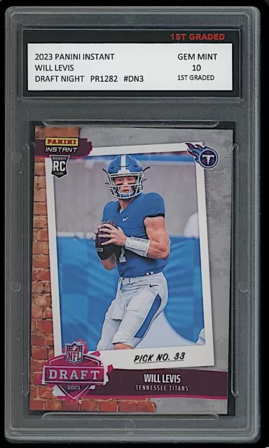 Will Levis 2023 Panini Instant Draft Night 1st Graded 10 Rookie Card RC Titans