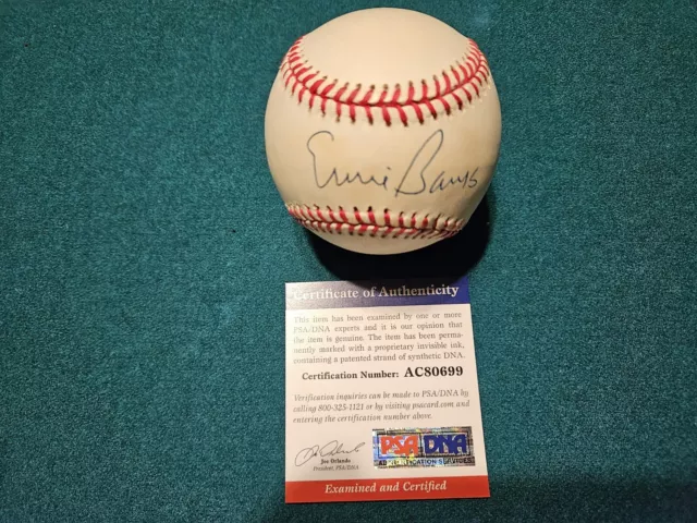 ERNIE BANKS Signed Official MLB Baseball-HALL OF FAME-CHICAGO CUBS-PSA/DNA Cert