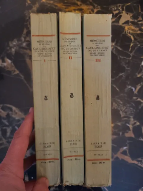 Mémoires du général de Caulaincourt, duc de Vicense (3 tomes)