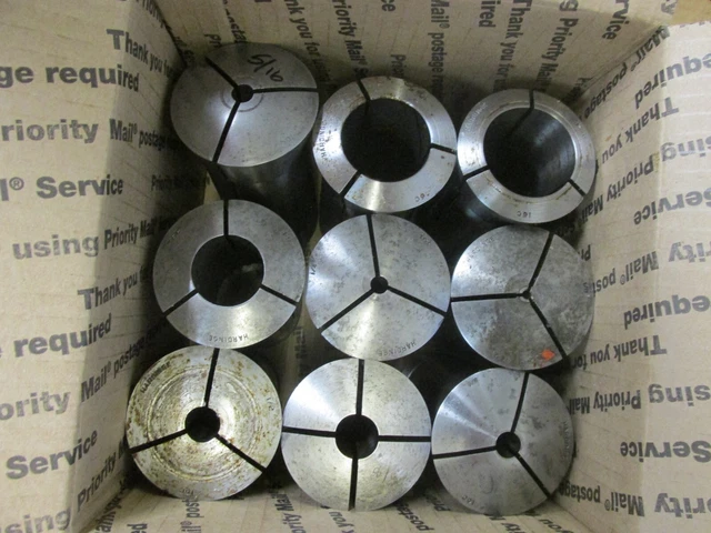 Lot of 9 Hardinge 16C Collets