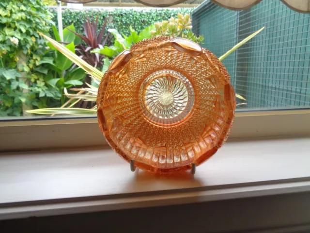 Carnival Glass Footed Bowl - Circa 1930s