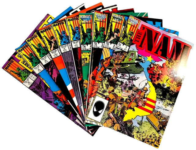 Marvel THE 'NAM (1986-87) #1-10 Vietnam War VF (8.0) to NM (9.4) Ships FREE!