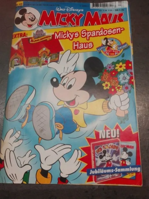 Micky Maus Heft Nr. 43 - 2.10.98 Spardosenhaus Walt Disney Ehapa Verlag #262