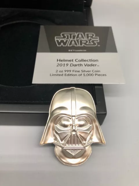 Star Wars™ Darth Vader™ Helm High Relief Münze 2 Oz Silber PP 2019