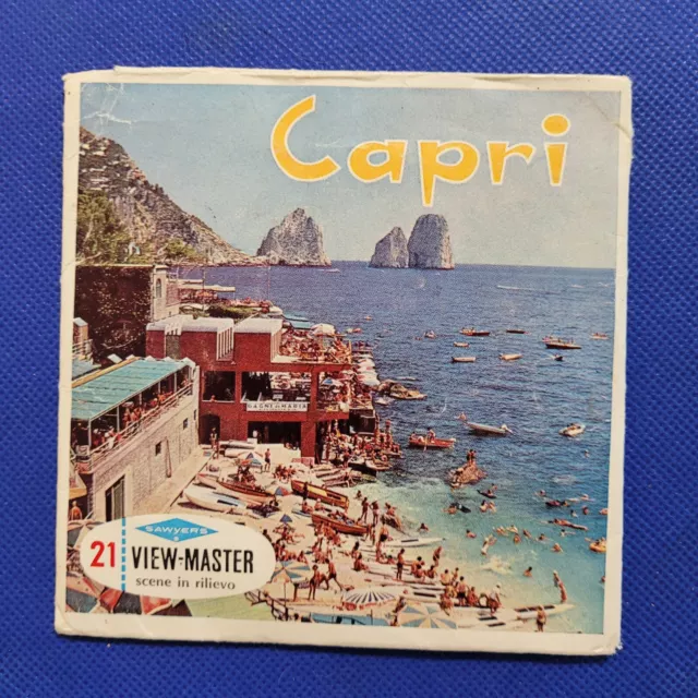 Sawyer's Vintage C058 I Isle Island of Capri Italy view-master 3 Reels Packet