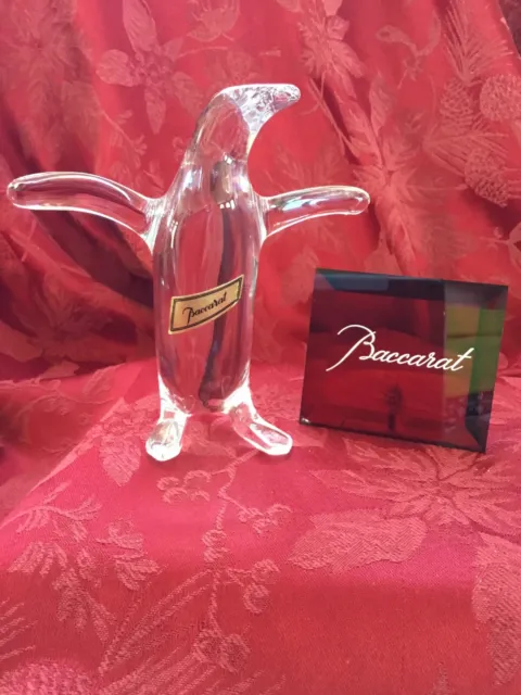 FLAWLESS Exquisite BACCARAT France Art Glass Crystal PENGUIN Figurine Sculpture
