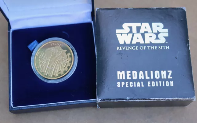 2005 Star Wars Revenge of the Sith Medalionz Special Edition Coin Medallion Yoda