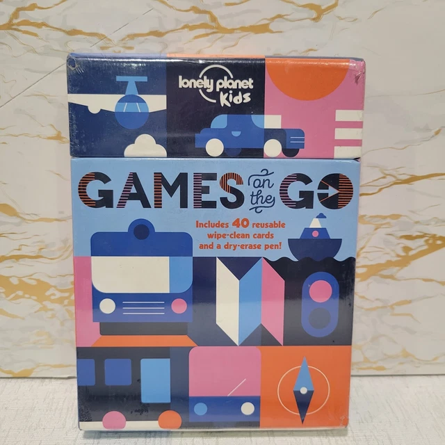 Lonely Planet Kids Games on the Go 40 Reusable Wipe clean card and dry erase pen