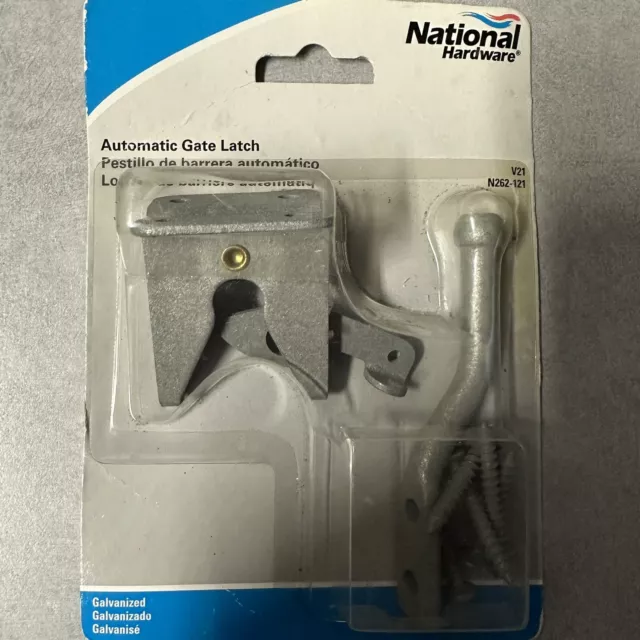 National Hardware N1262-121 Gravity Automatic Gate Door Steel Latch Galvanized