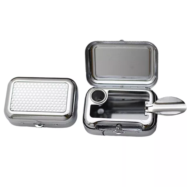 Mini Portable Pocket Ashtray Car Travel Stainless Steel Cigarette Butt Bucket