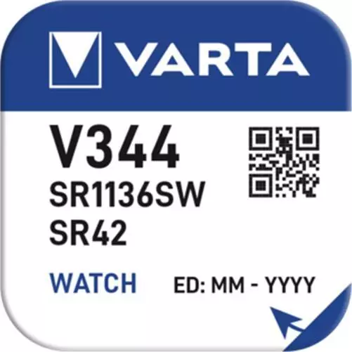 344 SR1136SW | VARTA Brand | Silver Oxide Watch Battery| 1.55v  1 x Single Pack