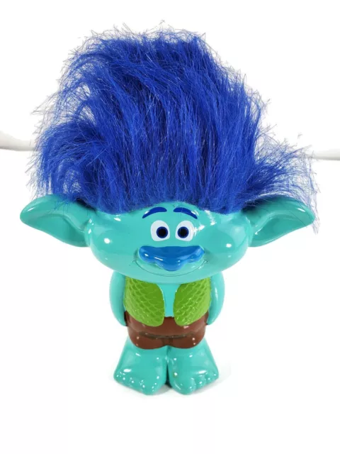 Troll Piggy Bank Ceramic Bright Blue Hair 9 inches FAB NY 2016 age +8 RN# 97208