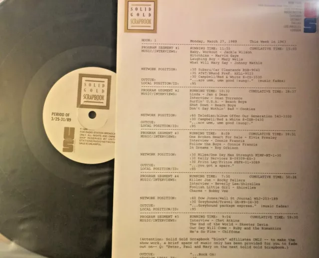 3/27/89 Solid Gold Scrapbook Salutes This Week In 1963, 4 Interviews & 17 Hits