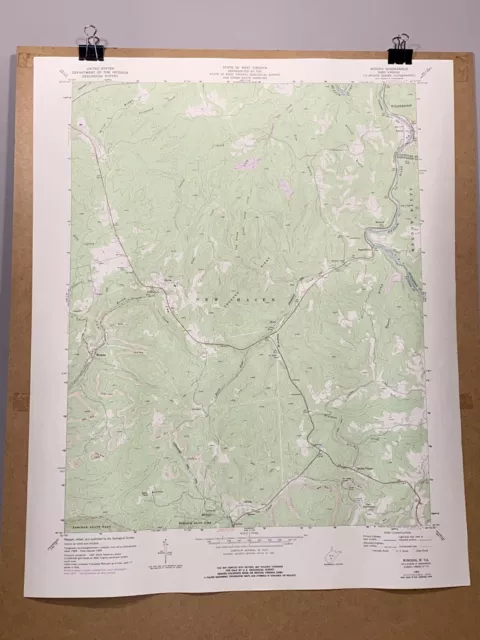 Winona West Virginia Fayette County WV Map 1976 Geological Topographical Survey