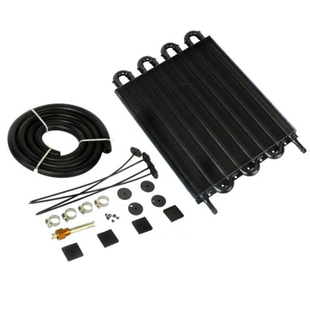 Heavy Duty 8Row Aluminum Remote Transmission Engine Oi Cooler Radiator Converter