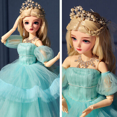 Nuova bambola BJD 60 cm con bellissimo abito da principessa 1/3 giocattolo articolato ragazze vestito regalo