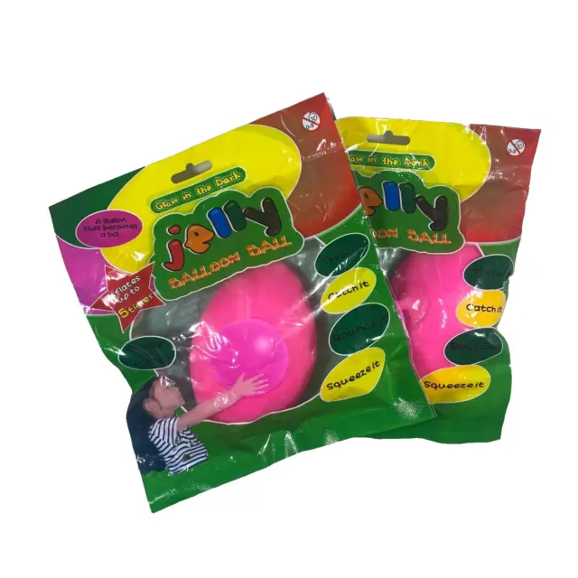 2 Pcs Large Jelly Water Balloon Glow in the Dark Blue Kids Bubble Ball