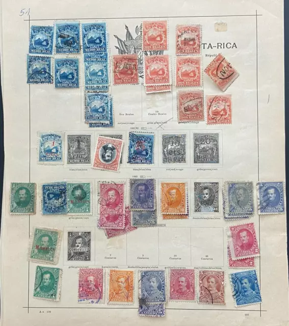 Costa Rica Briefmarken Sammlung, SEHR GUT, Costa Rica stamp collection,VERY GOOD