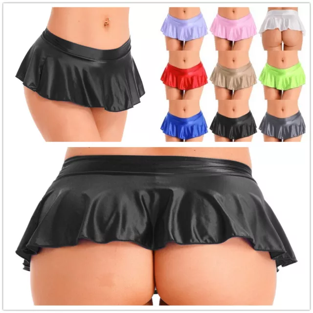 Sexy Women Pleated Mini Skirt Schoolgirl Micro Short Dress Cosplay Club Costume
