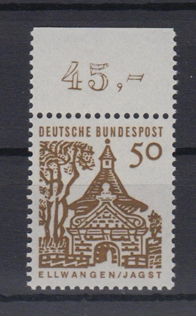 Bund 458 mit Oberrand Deutsche Bauwerke klein 50 Pf postfrisch